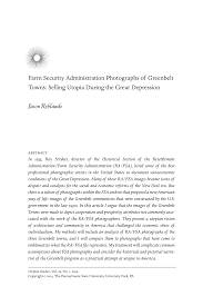 first page of 'Farm Security Administration Photographs of Greenbelt Towns: Selling Utopia During the Great Depression' by Jason Reblando